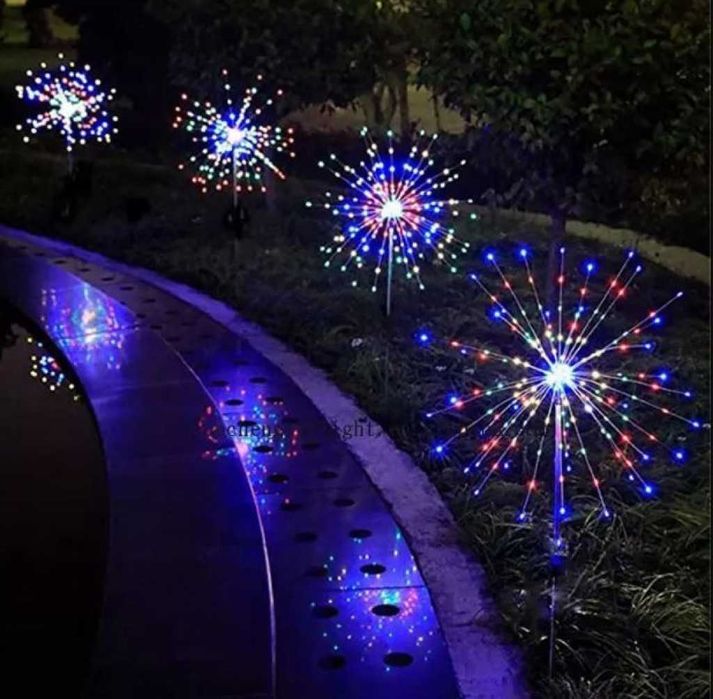 Соларно глухарче (коледна украса) - жълто, шарено - 2бр в опаковка