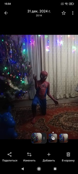 Новогодний костюм человек паук