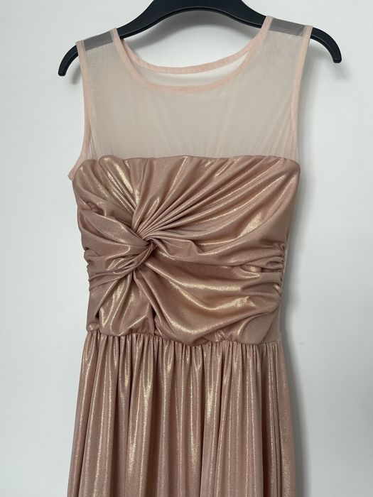 Rochie eveniment lunga aurie