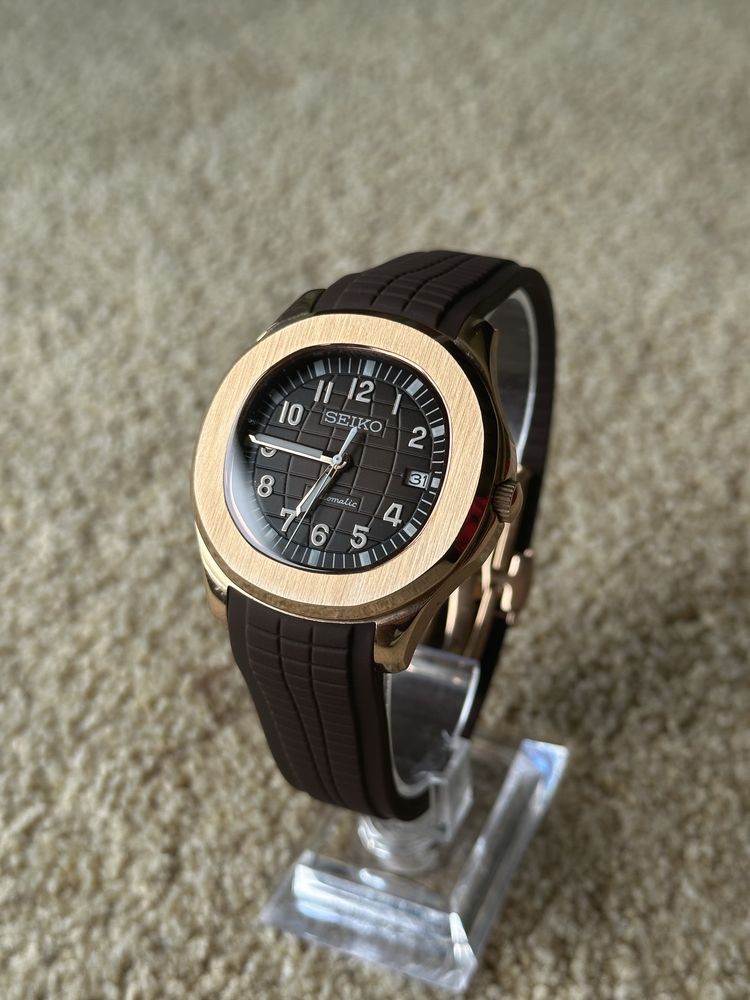 Ceas Seiko Nautilus Open-Heart Rose Gold + Aquanaut Rose Gold