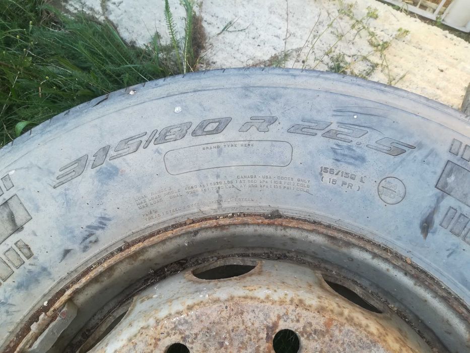 Roata / Anvelopa Pirelli, 315/80R22.5, stare buna