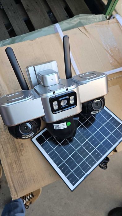 15MP HD Smart 4G/SIM карта соларна Камера Три Обектива PTZ