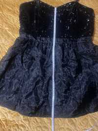 Черна рокля, с пайети