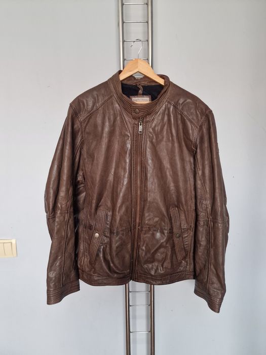 Страхотно мъжко кожено яке естествена кожа ANGELO LITRICO размер 3XL