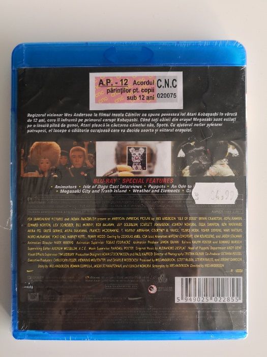 Film Blu-Ray Isle of Dogs/Insula cainilor, nou, sigilat