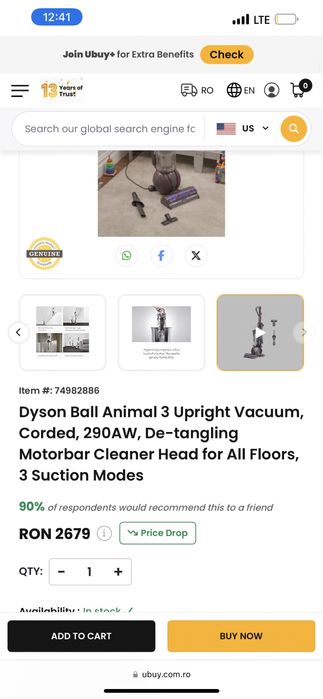 Aspirator dyson, sigilat !