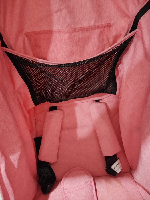 Коляска прогулочная розовая и серая