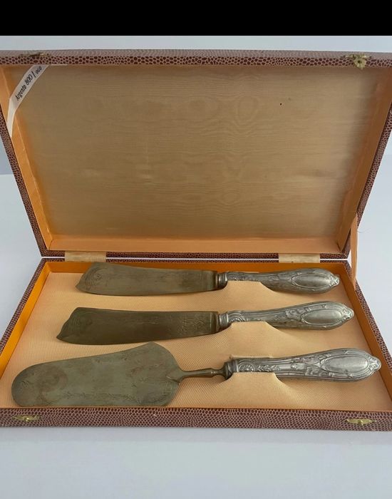 Set Cuțite Tort - Argint 800- Italia 1910-1920