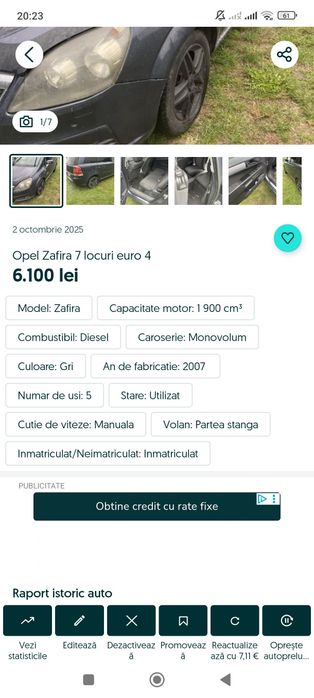 Opel Zafira 7 locuri