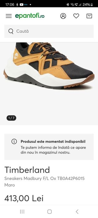 Ghete Timberland Madbury, marimea 44