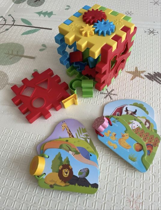 Set carticele bebe si cub cu forme