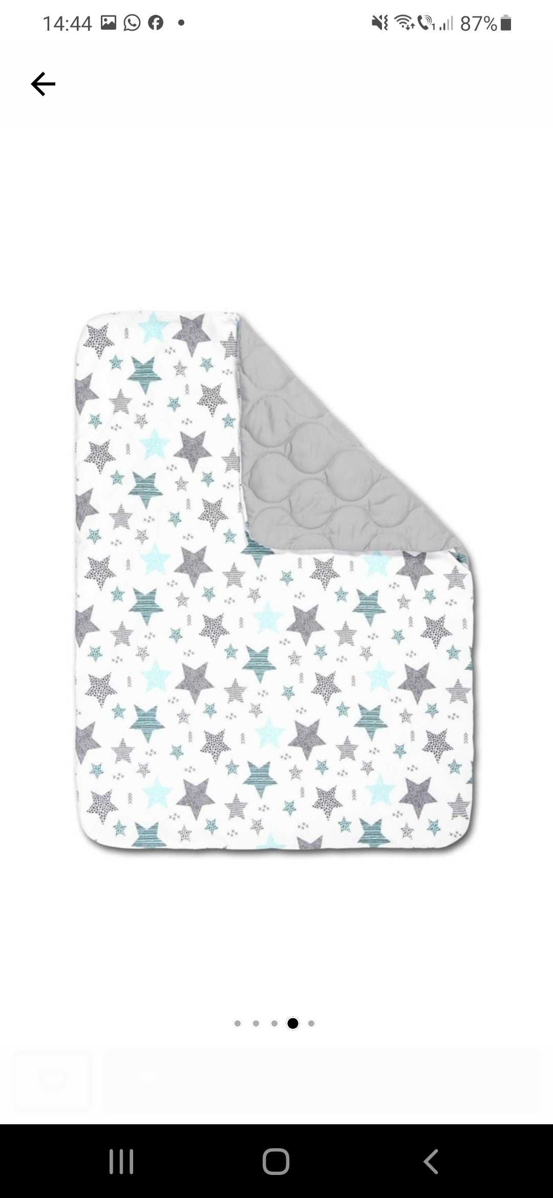 Vand set lenjerie matlasata 5 piese Kidizi All Mint Stars
