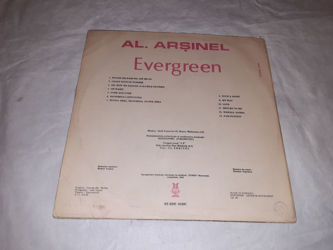 Vinil Stela Popescu Vasile Tomazian Alexandru Arsinel