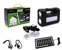 Kit solar Gdlite GDPLUS GD-8017 USB lanterna 3 becuri si leduri