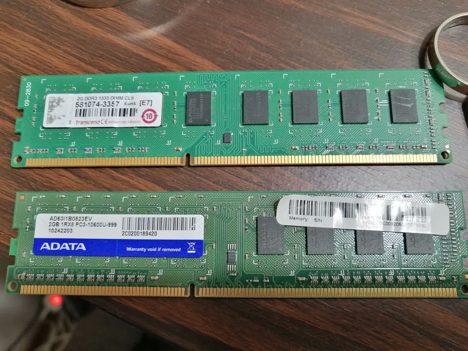 Оперативная память по 2гб. DDR3