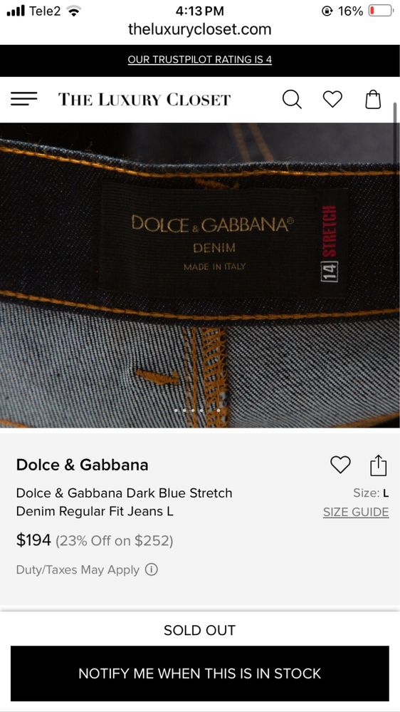 Джинсы dolce&gabbana