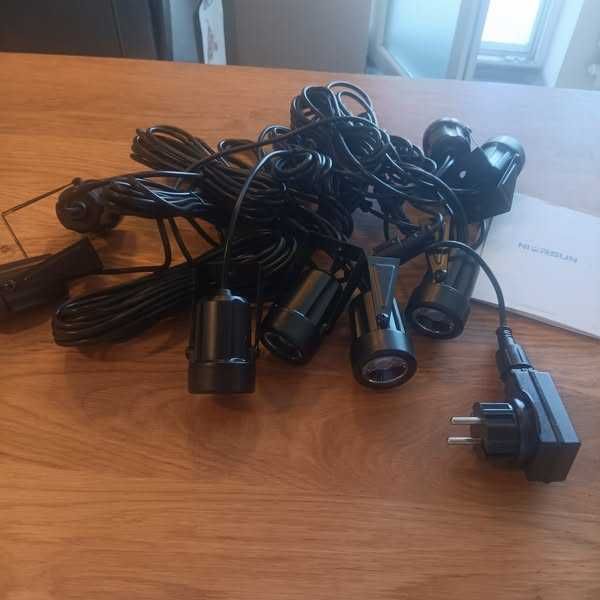 НОВИ! LED прожектори за градина, IP67, 29 м кабел, 8 бр/к-кт