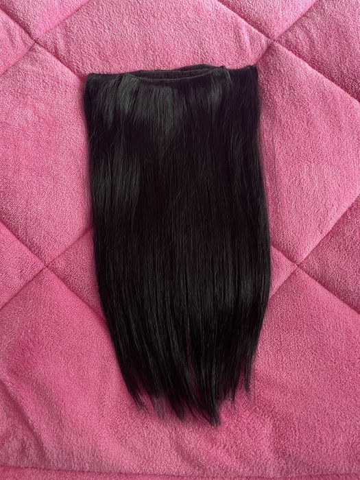 Естествена коса черна 55 см 200 грама