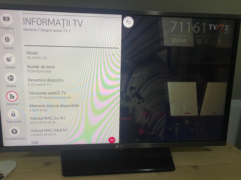 TV LG diagonala de 80 cm