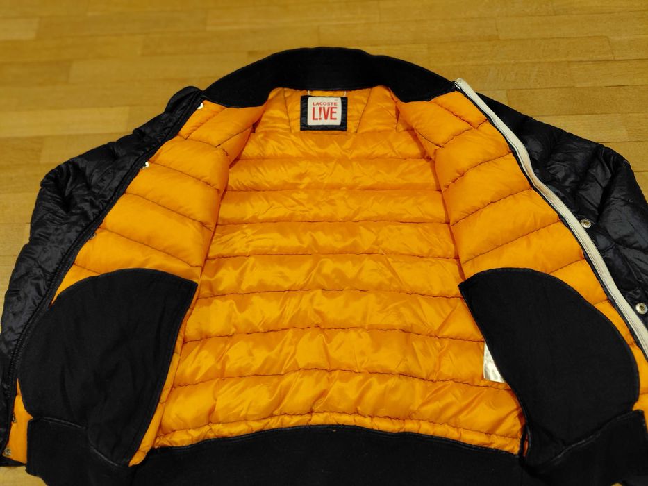 Lacoste Live пухено яке тип бомбър пухенка оригинал 80% пух тъмносиня