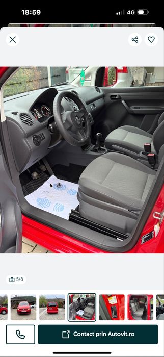 Cady 1,6 tdi - 105 cp - 5 locuri , unic prop tara , autoturism in acte