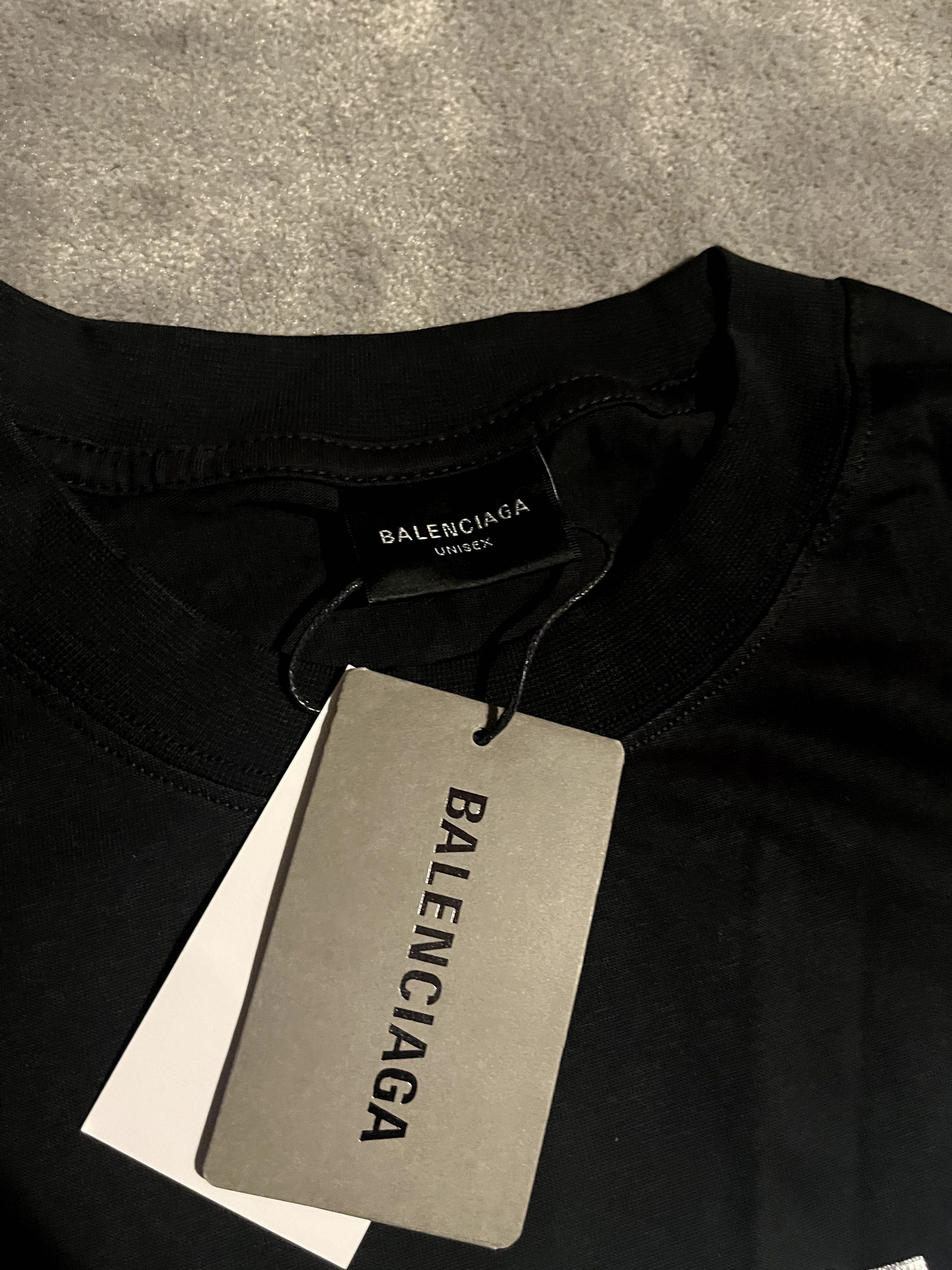 Balenciaga Tape-Logo Oversized Тениска