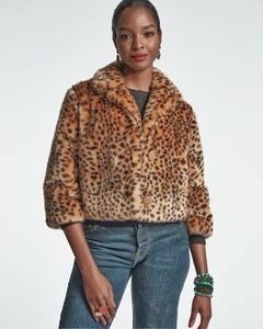 Шуба леопард женская леопардовая короткая