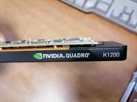 NVIDIA QUADRO K1200 като нова и кабел за нея за свърз. към монитора