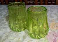 Продам парные вазы из уранового стекла