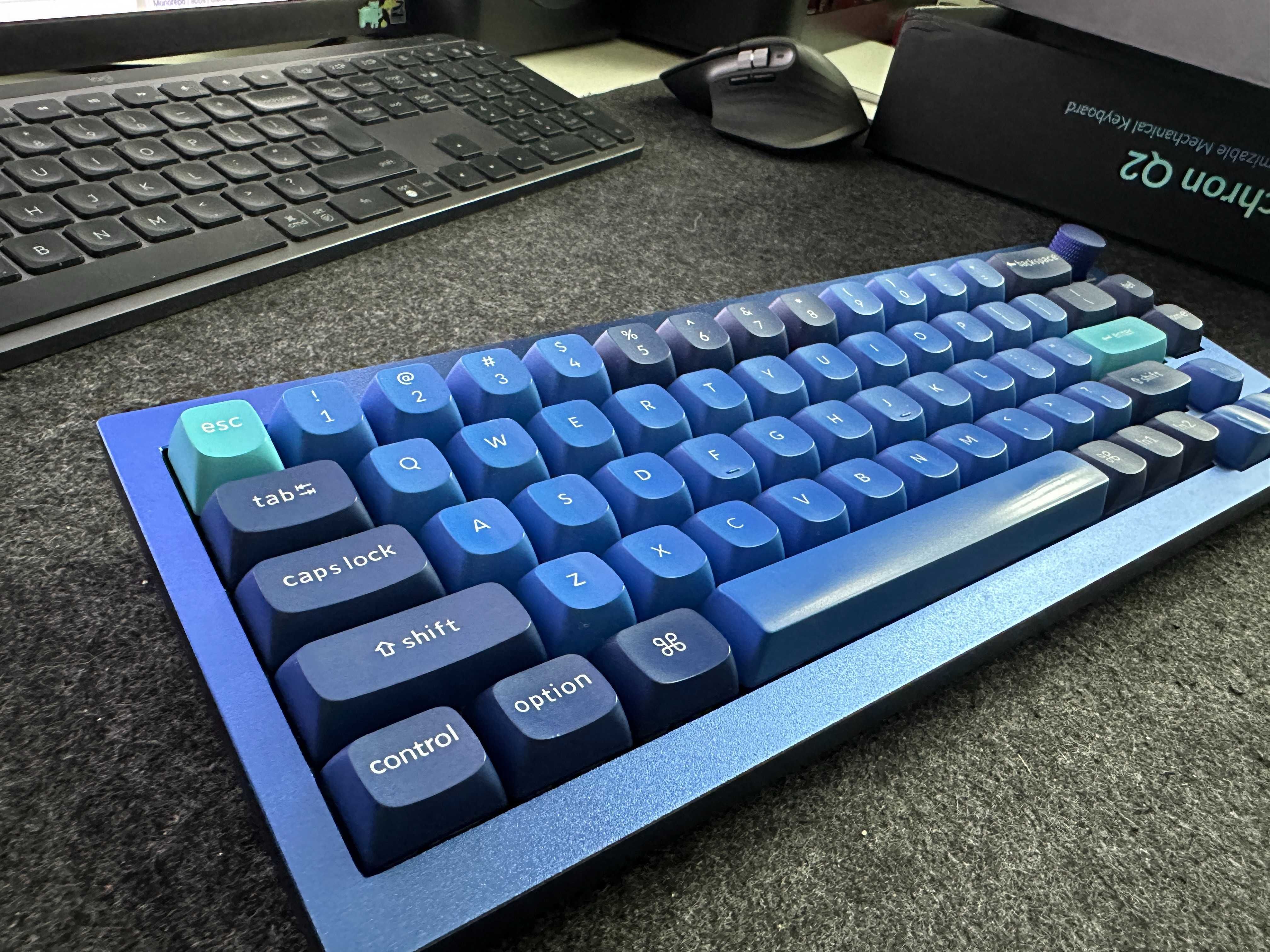 Tastatura Mecanica Keychron Q2 Knob QMK65% Gateron GProBlue Switch RGB