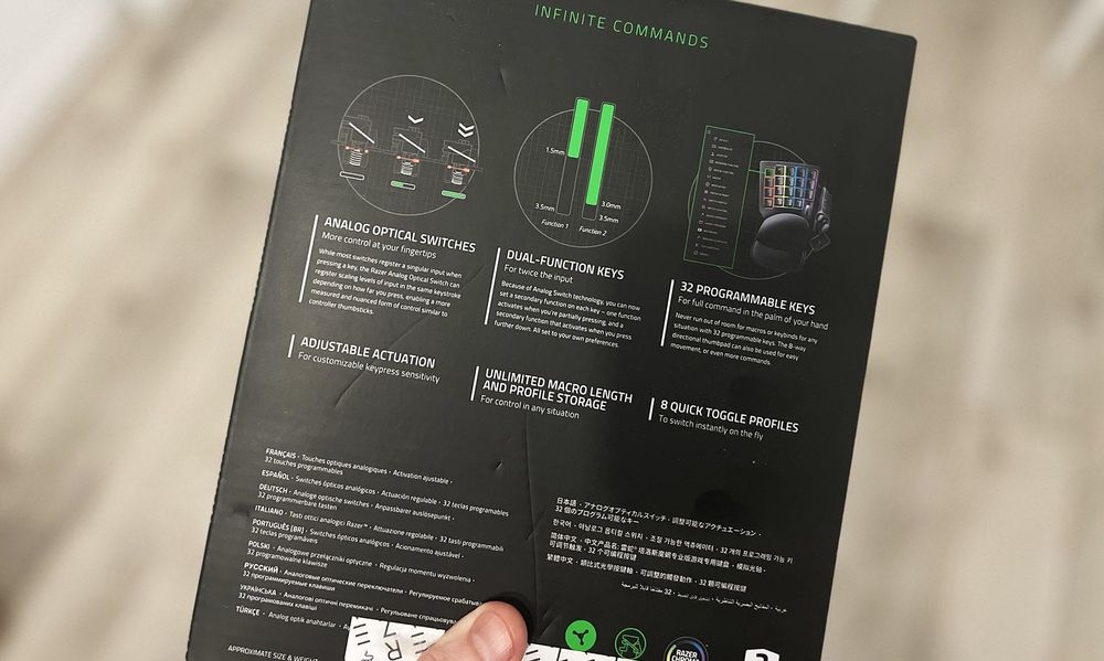 NOU - Keypad gaming Razer Tartarus Pro, Chroma RGB, Negru (Sigilat)