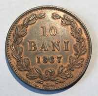 10 BANI 1867 Heaton Piesa de colectie !