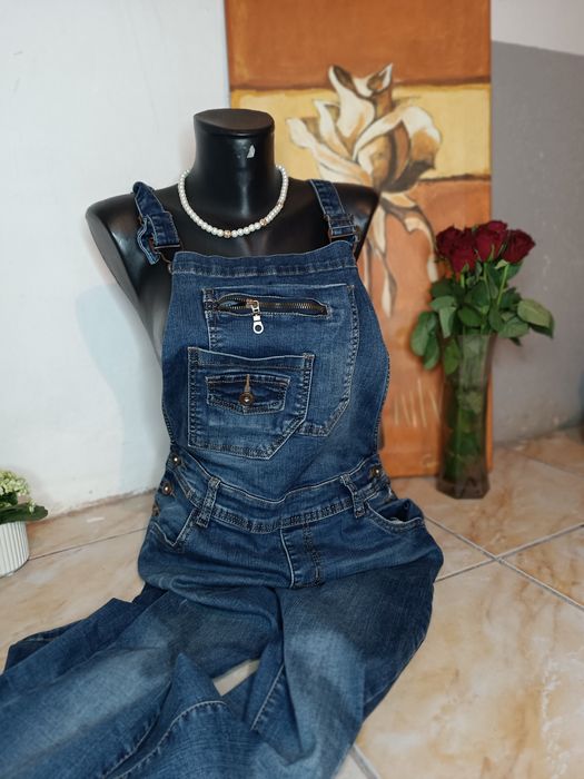 Salopetă lungă blugi