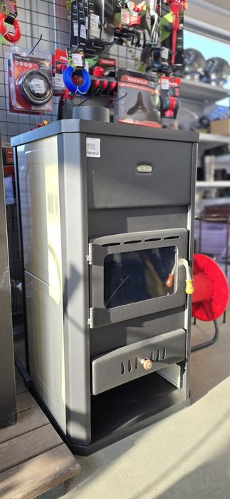 Semineu pe lemne, brichete, carbune, metalic, Prity S3 W13, cu plita,