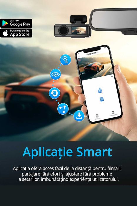 Camera Auto DVR 4K EDIMA®, Camera de bord ultracompacta, FULL HD 4K,