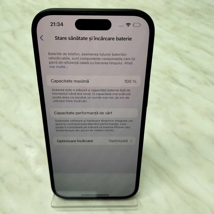 Telefon Apple iPhone 15 Negru 128GB 100% bat Zeus Amanet Rahova 33768