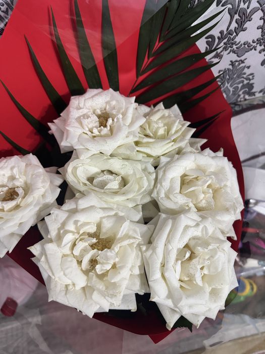 Продам белые розы свежие