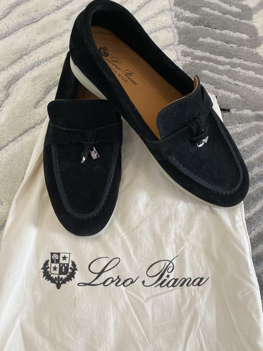 Mocasini din piele intoarsa noii Loro Piana