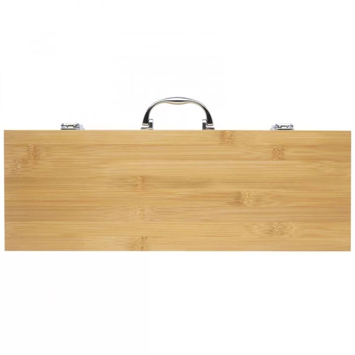 Set 5 ustensile gratar, Seasons, 22FEB1476, 46x7.4x16.2 cm,Otel bambus