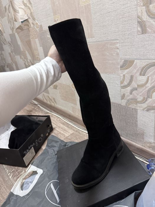 Женские сапоги, цигейка/замша