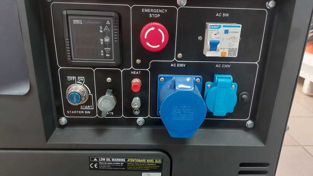 Generator de curent monofazat cu motor diesel HYUNDAI DHY8601SE, 6KW