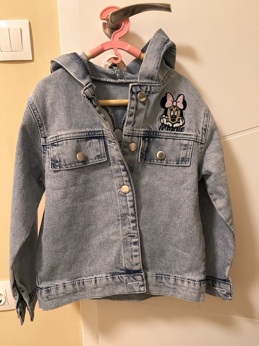 Ново детско дънково яке Мини маус 122
