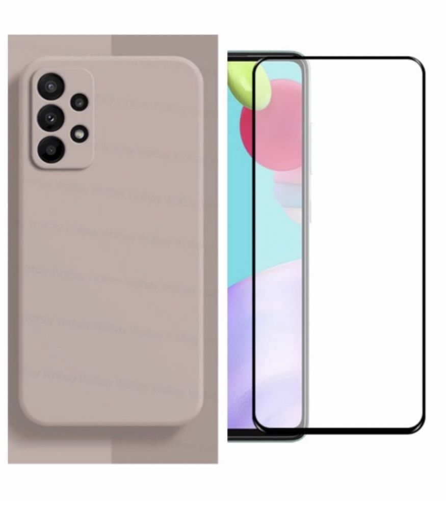 Samsung A53/A52S/A54/A55/A56 Husa Fine Interior Catifea + Folie Sticla