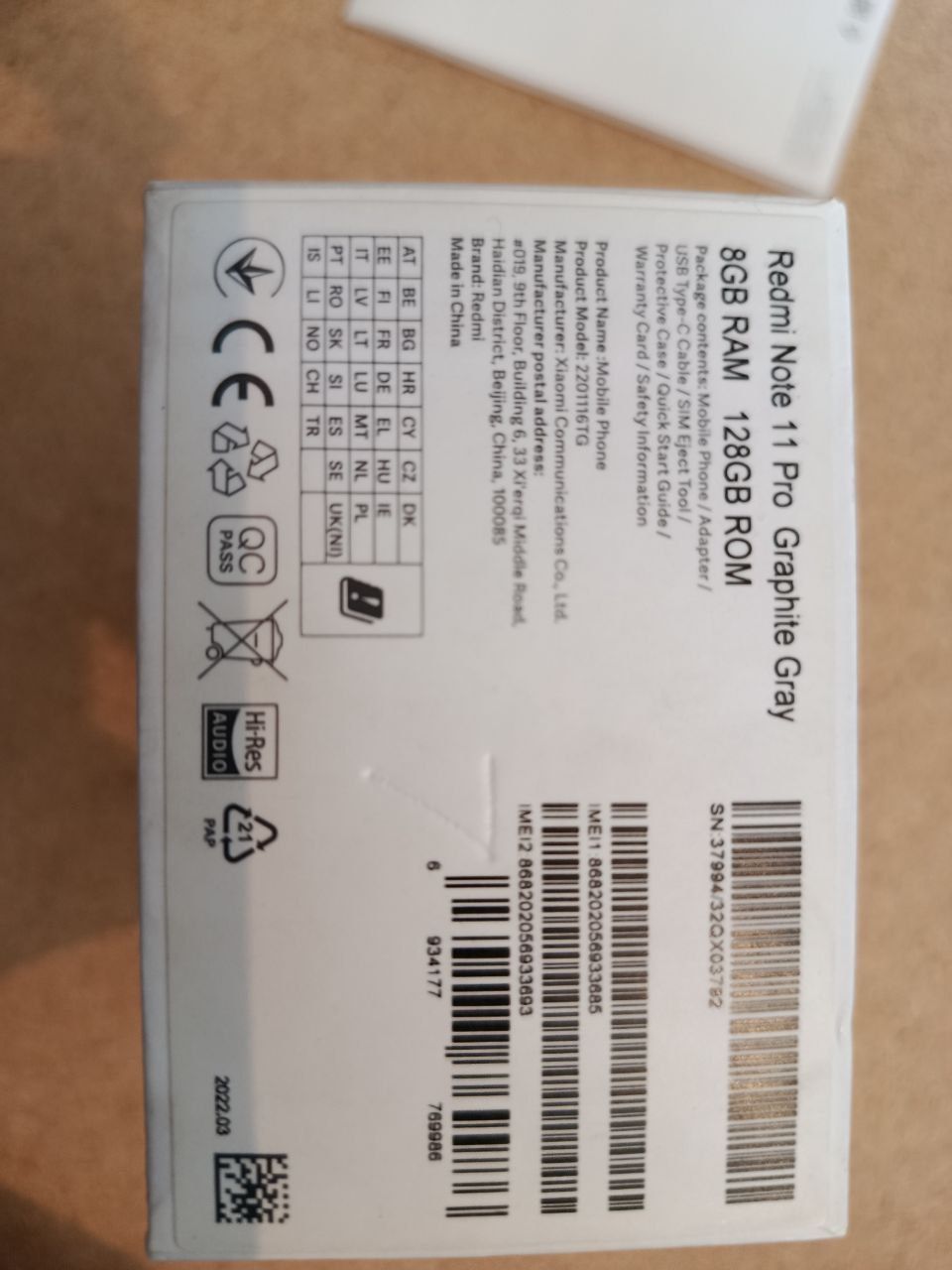 Redmi note 11 pro sotiladi 8/128