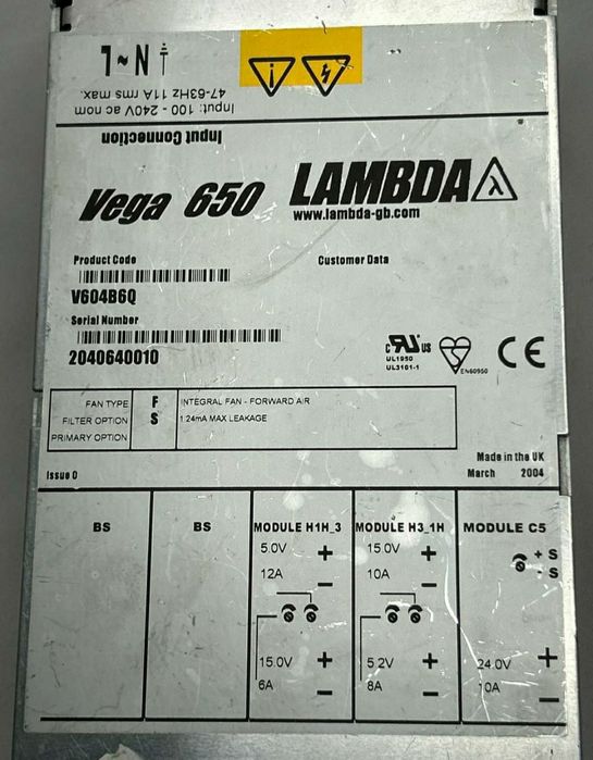 Блок питания TDK Lambda VEGA 650