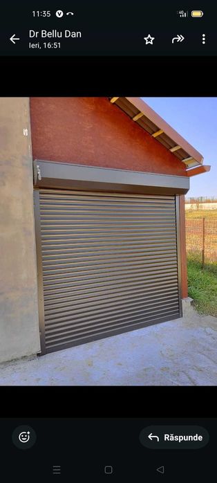 Vand usa de garaj tip rulou L 2000 H2200 noua , culoare maro inchis