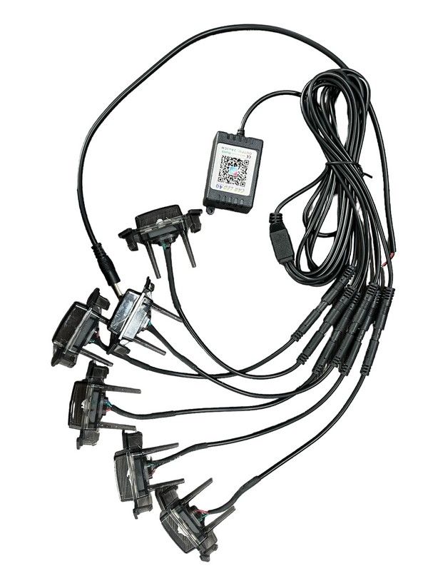 Set 6 lampi cu LED RGB 12V control prin aplicatie telefon ERK