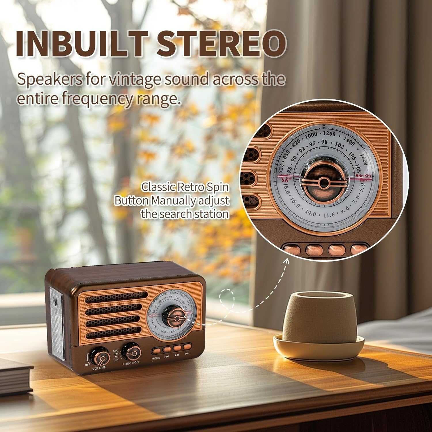 Ретро радио с USB и Bluetooth Cason