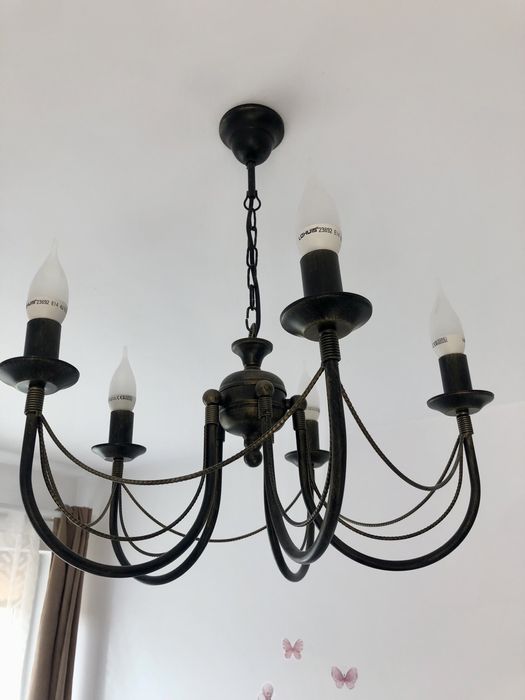 Vand candelabru clasic bronz cu 5 brate