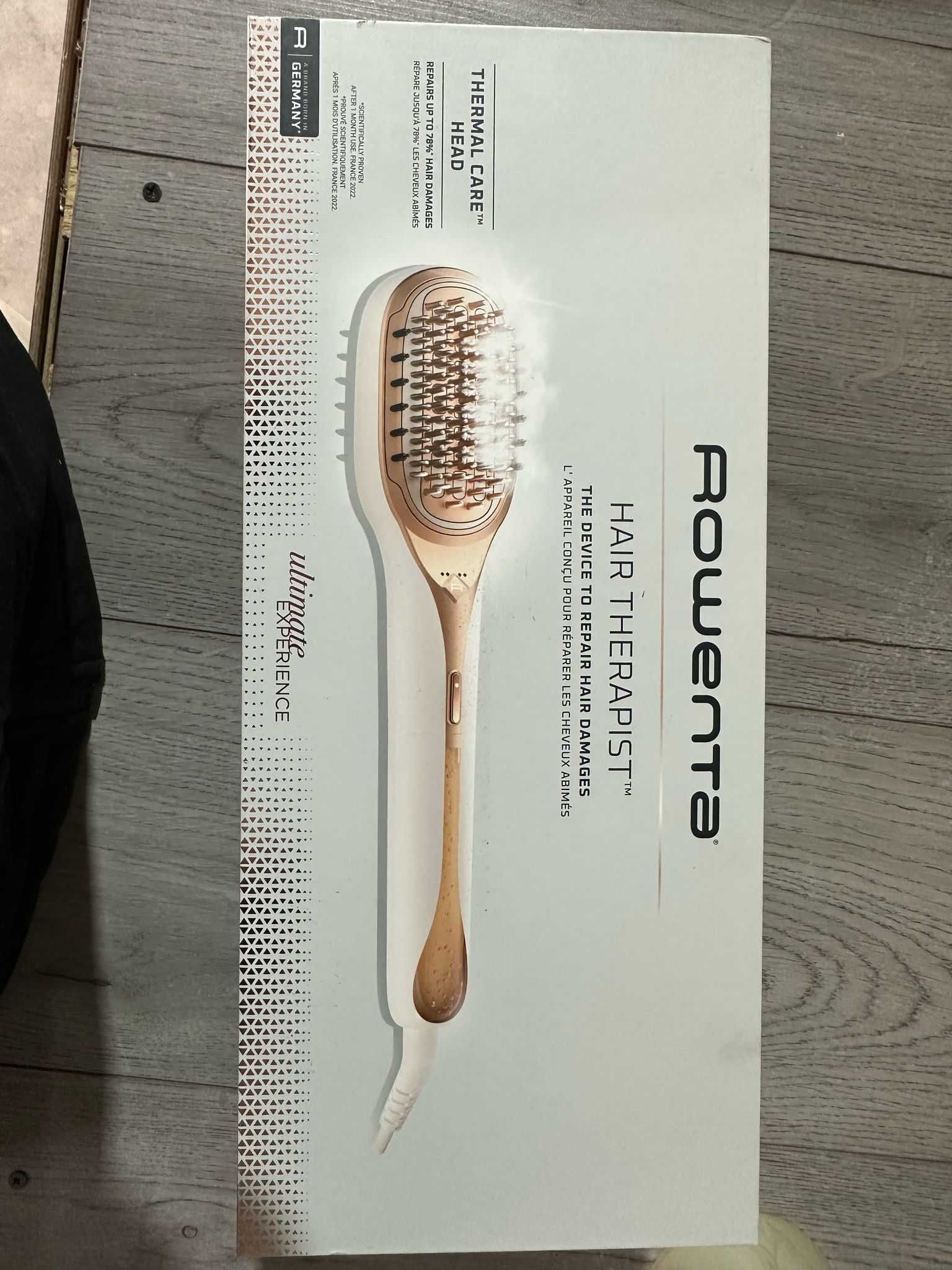 Perie de păr Rowenta Hair Therapist – Repară și întărește firul de păr